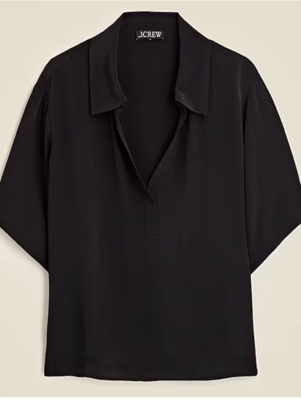 J. Crew Bungalow popover top in crepe de chine